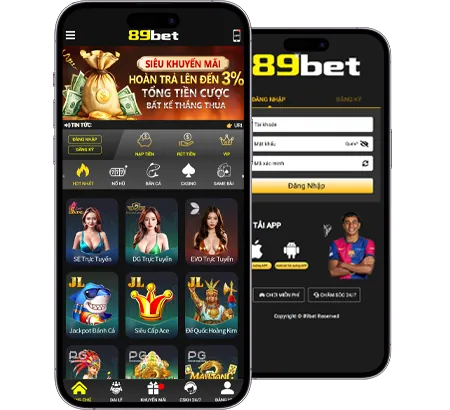 Giao diện trò chơi nổ hũ và bắn cá trên ứng dụng j7bet